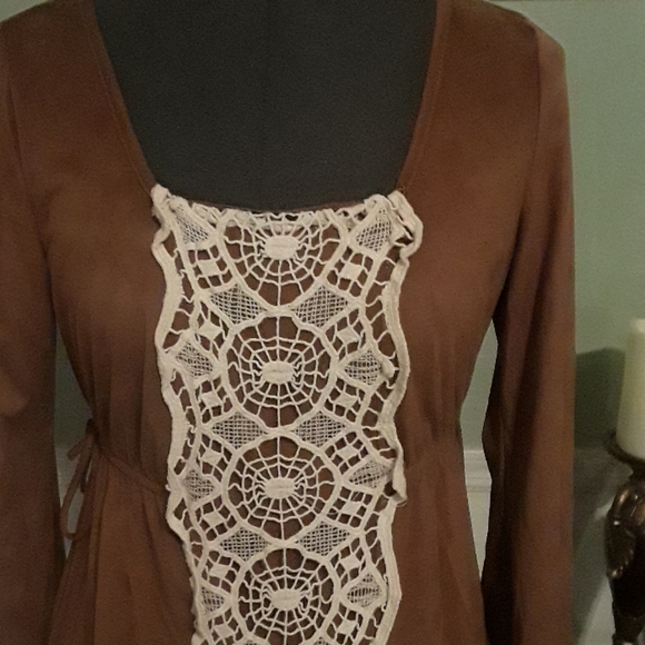 PRICE DROP TODAY BEAUTIFUL FAUX SUEDE DRESS - Picture 2 of 6